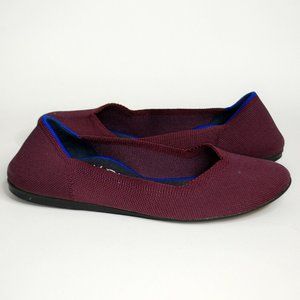 Rothy's The Flat Wine Solid Round Toe Women’s Size